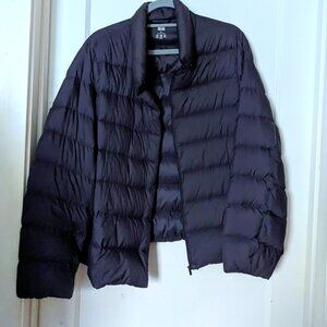Uniqlo Women's Ultralight Down Jacket Purple Navy Full Zip XXL 2X